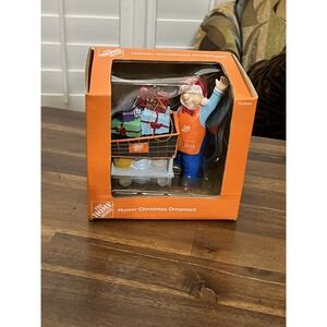 Home Depot Homer Figurine Pushing Cart Christmas Ornament 2013 New